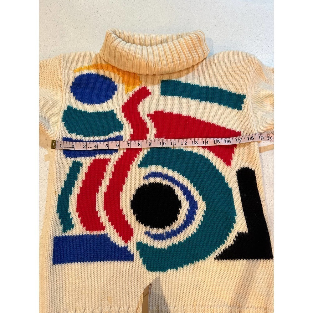 Metropolis by Catherine Lover wool geometric sweater - Picture 4 of 7